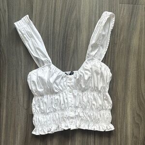 White Zara Sleeveless Women's Top